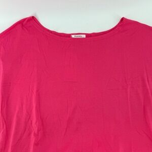 Poetsky Boxy Dolman Sleeve Top Hot‎ Pink Lightweight Women's Blouse Size Large